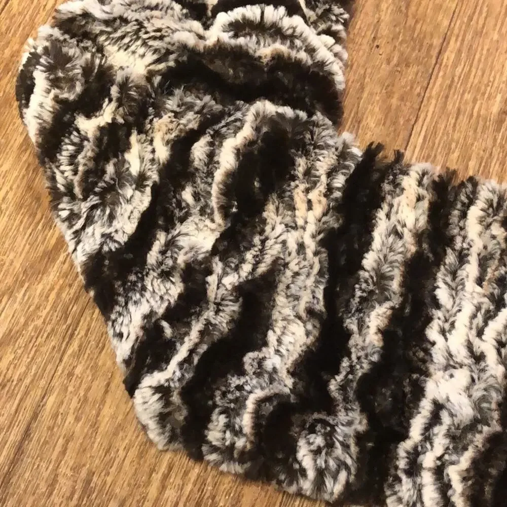 Animal Print Brown and Tan Infinity Scarf